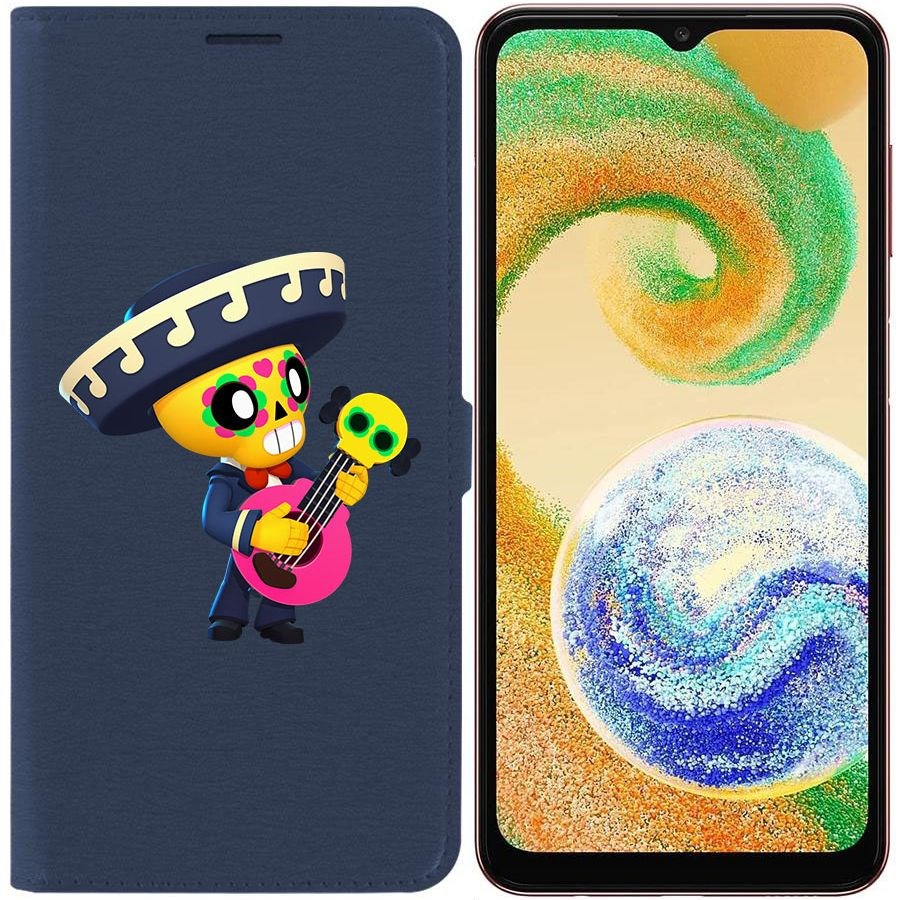 

Чехол-книжка Krutoff Eco Book для Samsung Galaxy A04s (A047) Brawl Stars-Поко (синий)