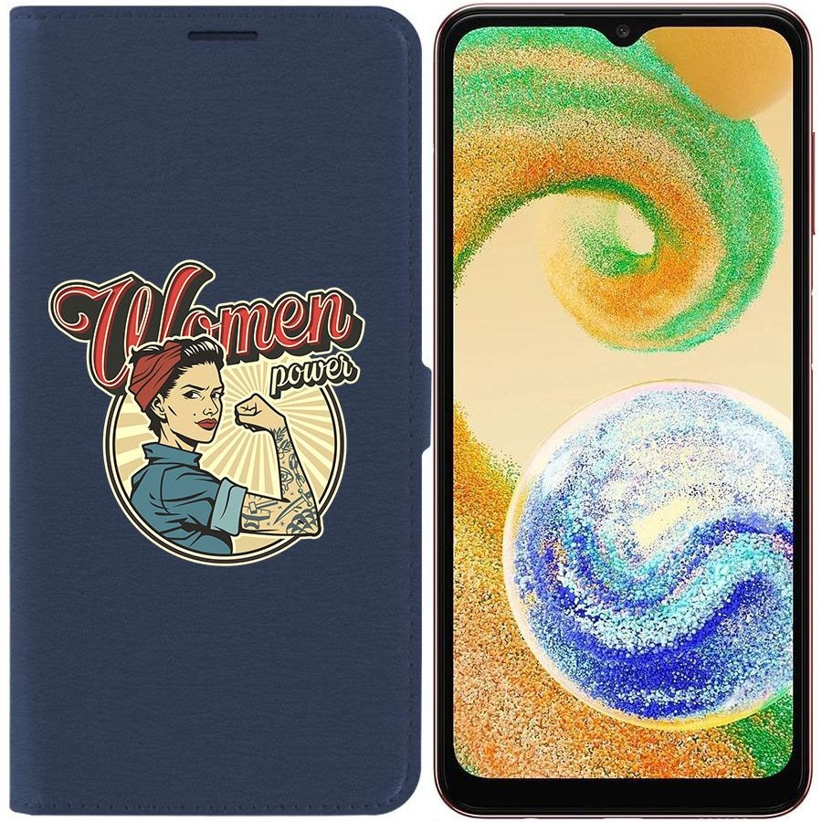 

Чехол-книжка Krutoff Eco Book для Samsung Galaxy A04s (A047) Women Power (синий)