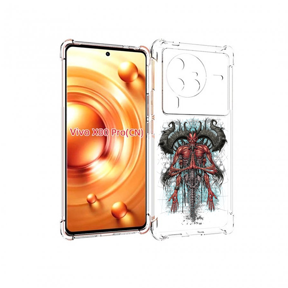 

Чехол MyPads дьявол для Vivo X80 Pro, Прозрачный, Tocco