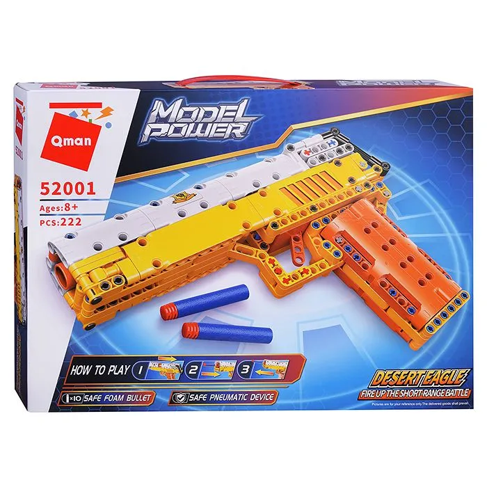 

Конструктор-игрушка Qman 52001 стреляет софт-патронами 222 дет.