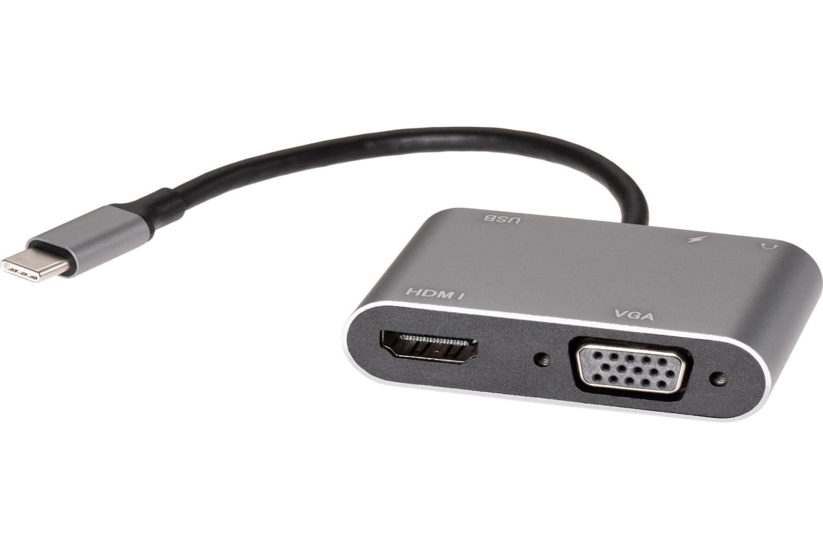 Переходник Aopen USB Type С -VGA ACU4511 Black 2206₽