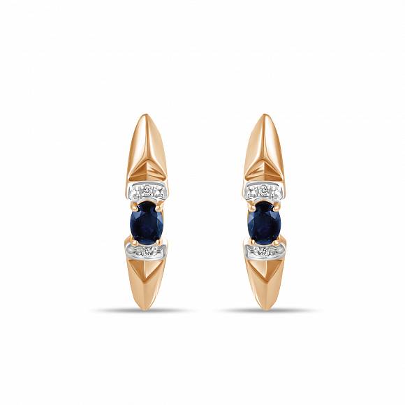 

Серьги из красного золота с бриллиантом/сапфиром MIUZ Diamonds E01-L-34296-SA, E01-L-34296-SA