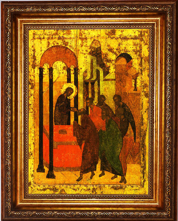 

Преподание вина апостолам (Причащение вином). Икона на холсте.