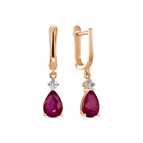 

Серьги из красного золота с бриллиантом/рубином MIUZ Diamonds E01-33834-RO, E01-33834-RO