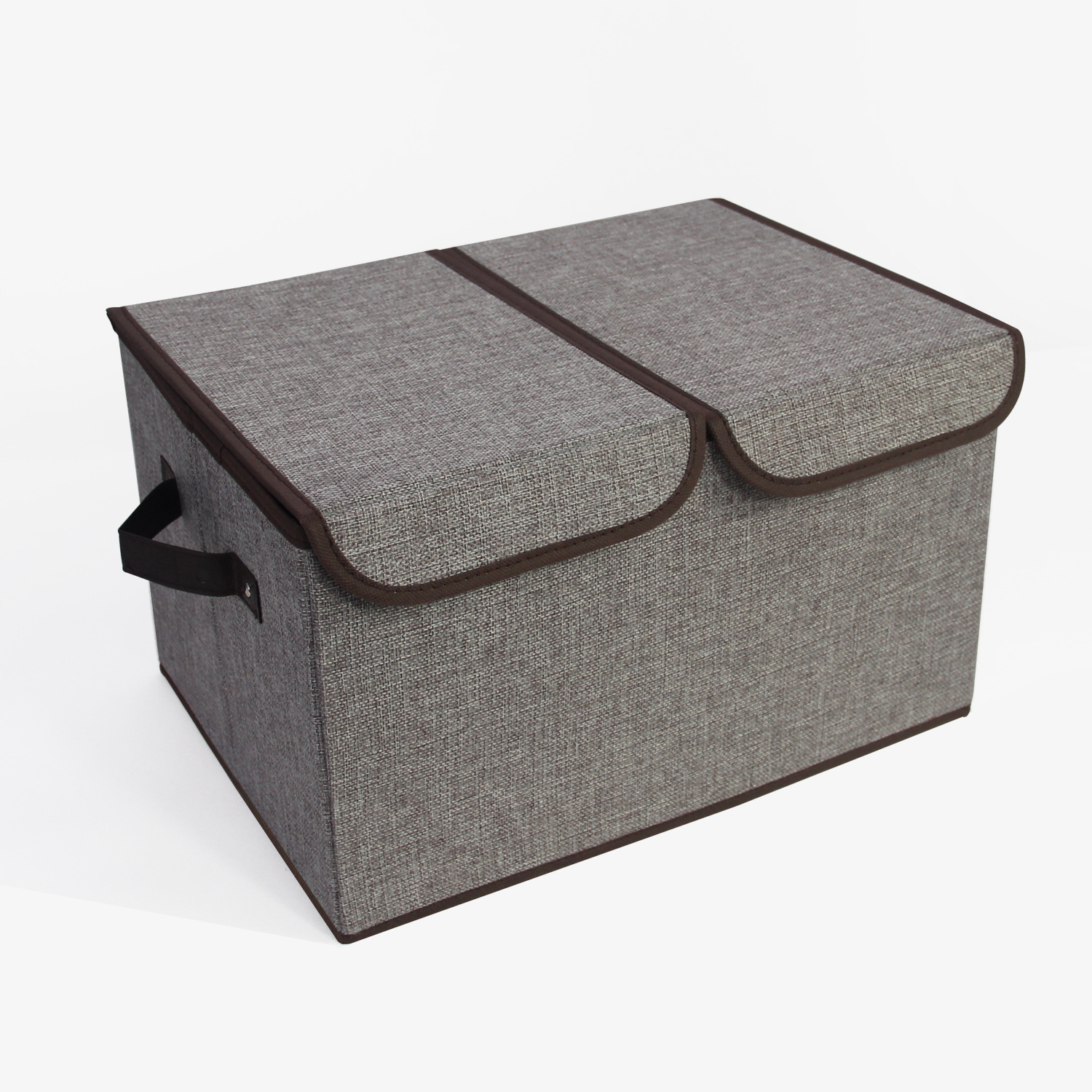Короб I Love our home для хранения вещей с двойной крышкой серый 42х29х25 см