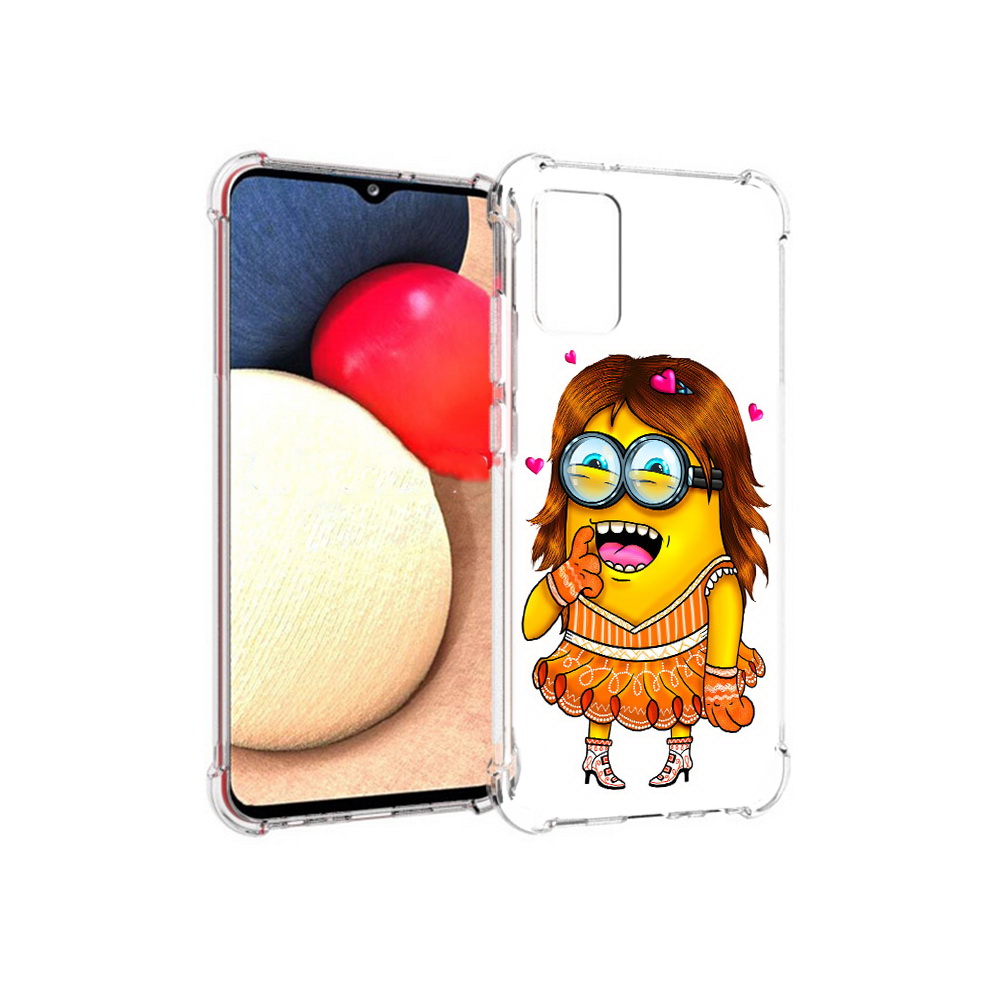 

Чехол MyPads Tocco для Samsung Galaxy A02s Миньон девочка (PT156738.479.116), Прозрачный, Tocco