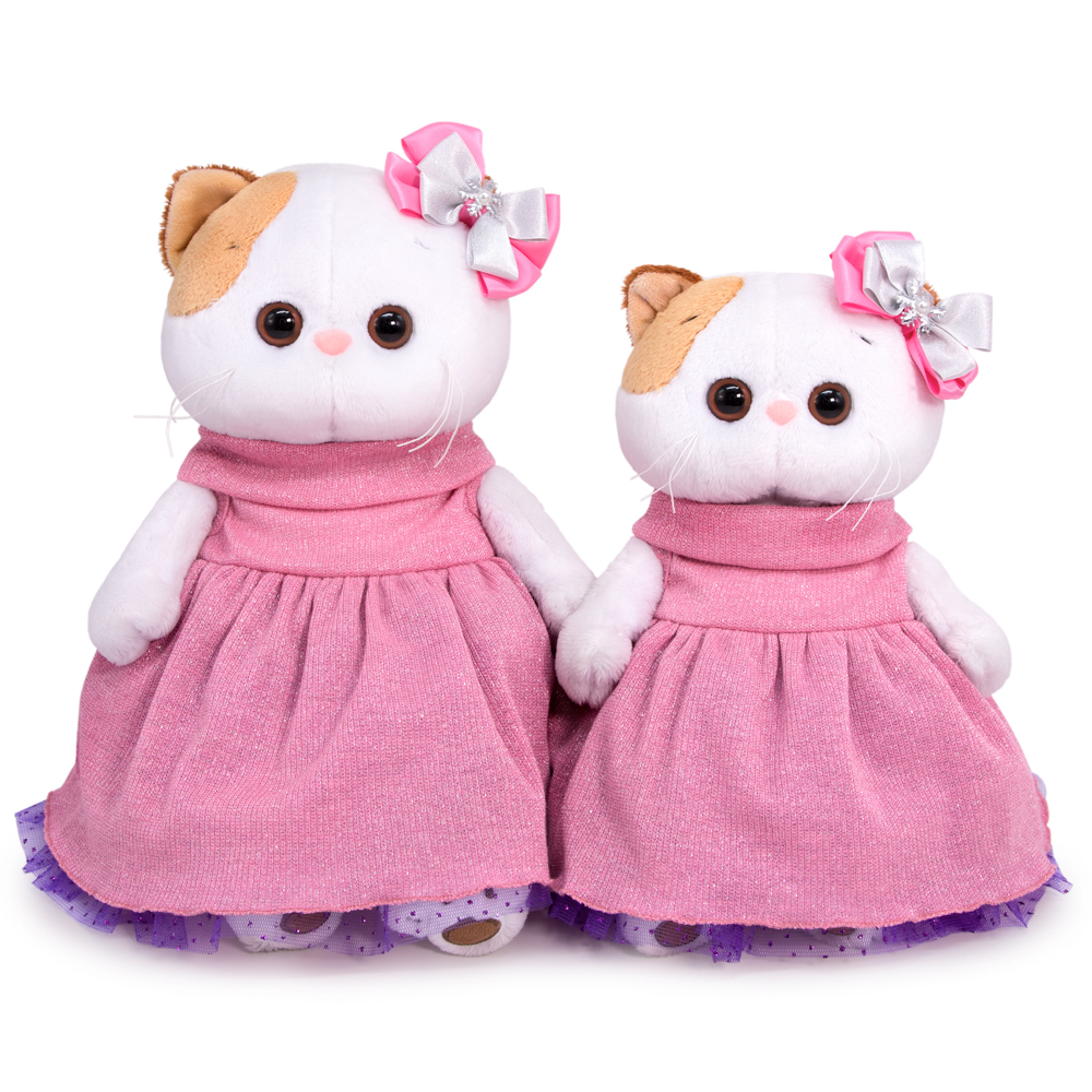 

Мягкая игрушка BUDI BASA Кошка Ли-Ли в платье с люрексом LK27-068, Белый