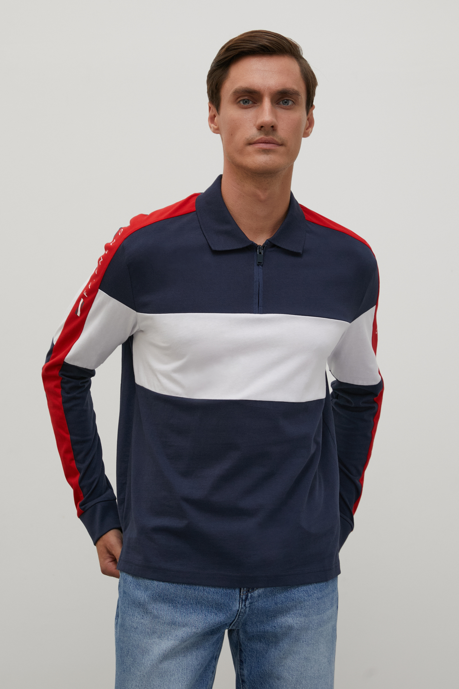

Лонгслив мужской Finn Flare FAC23017 синий XL, FAC23017