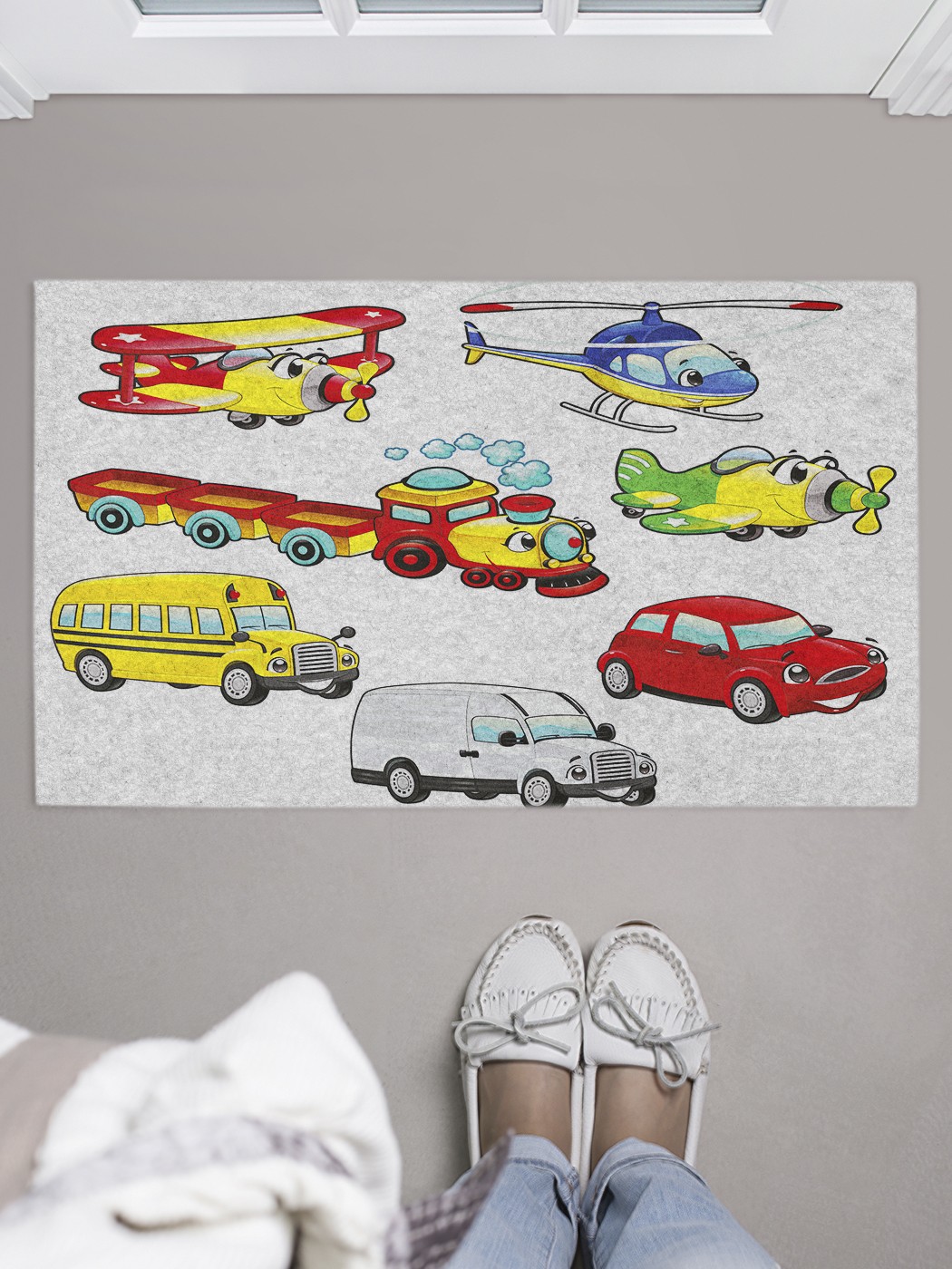 

Придверный коврик в прихожую для обуви, на резиновой основе, 75x45 см door_40671 JoyArty