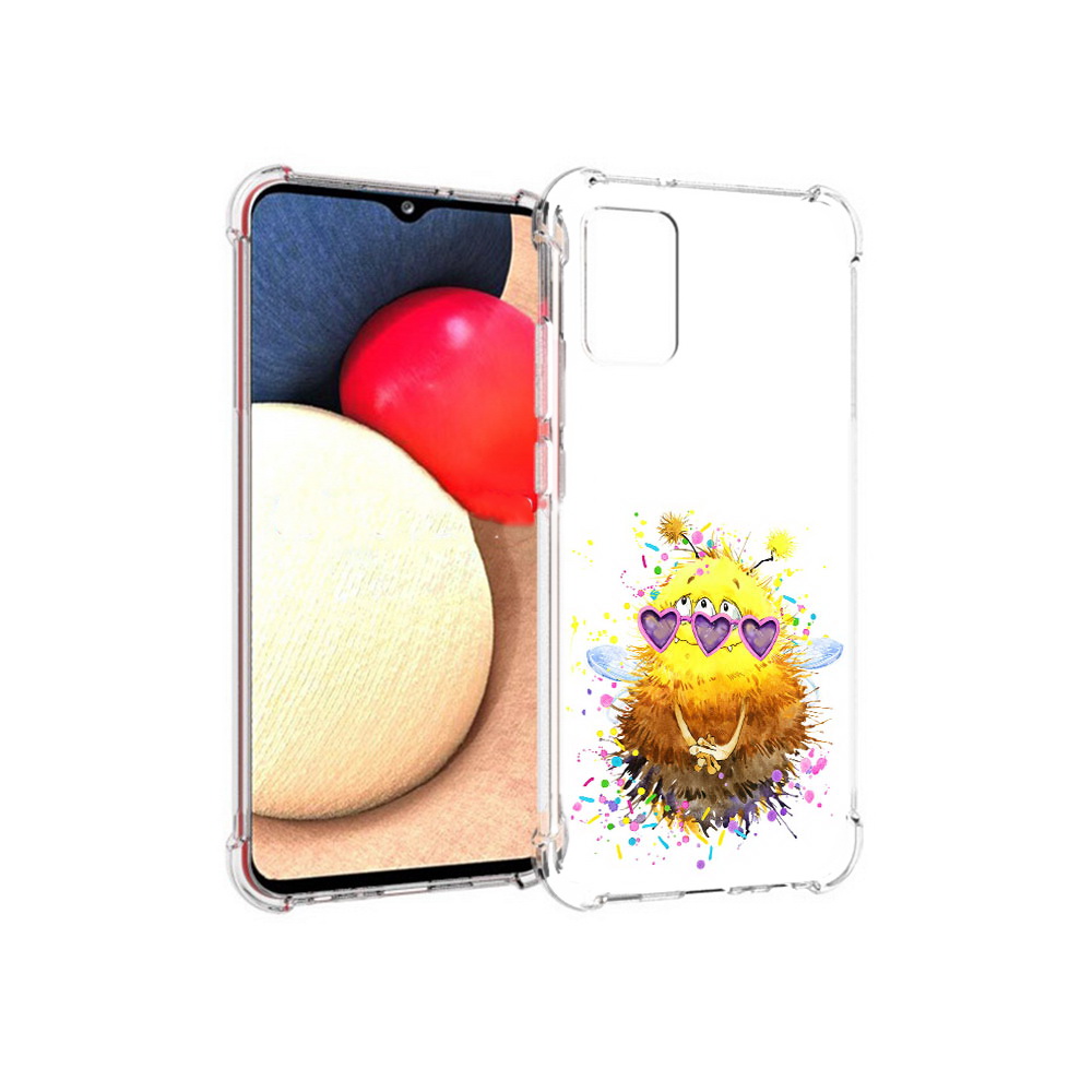 

Чехол MyPads Tocco для Samsung Galaxy A02s Пушитый шмель (PT156738.479.143), Прозрачный, Tocco