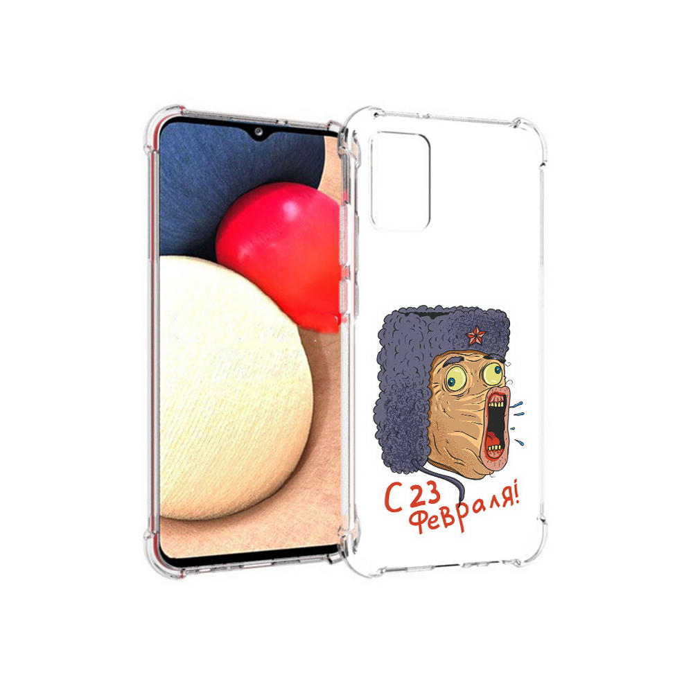 Чехол MyPads Tocco для Samsung Galaxy A02s 23 февраля смешная эмоция (PT156738.479.15)
