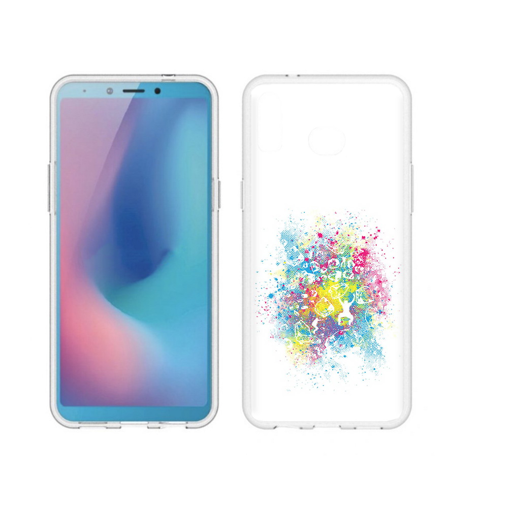 

Чехол MyPads Tocco для Samsung Galaxy A6s акварель абстракция (PT123850.597.214), Прозрачный, Tocco