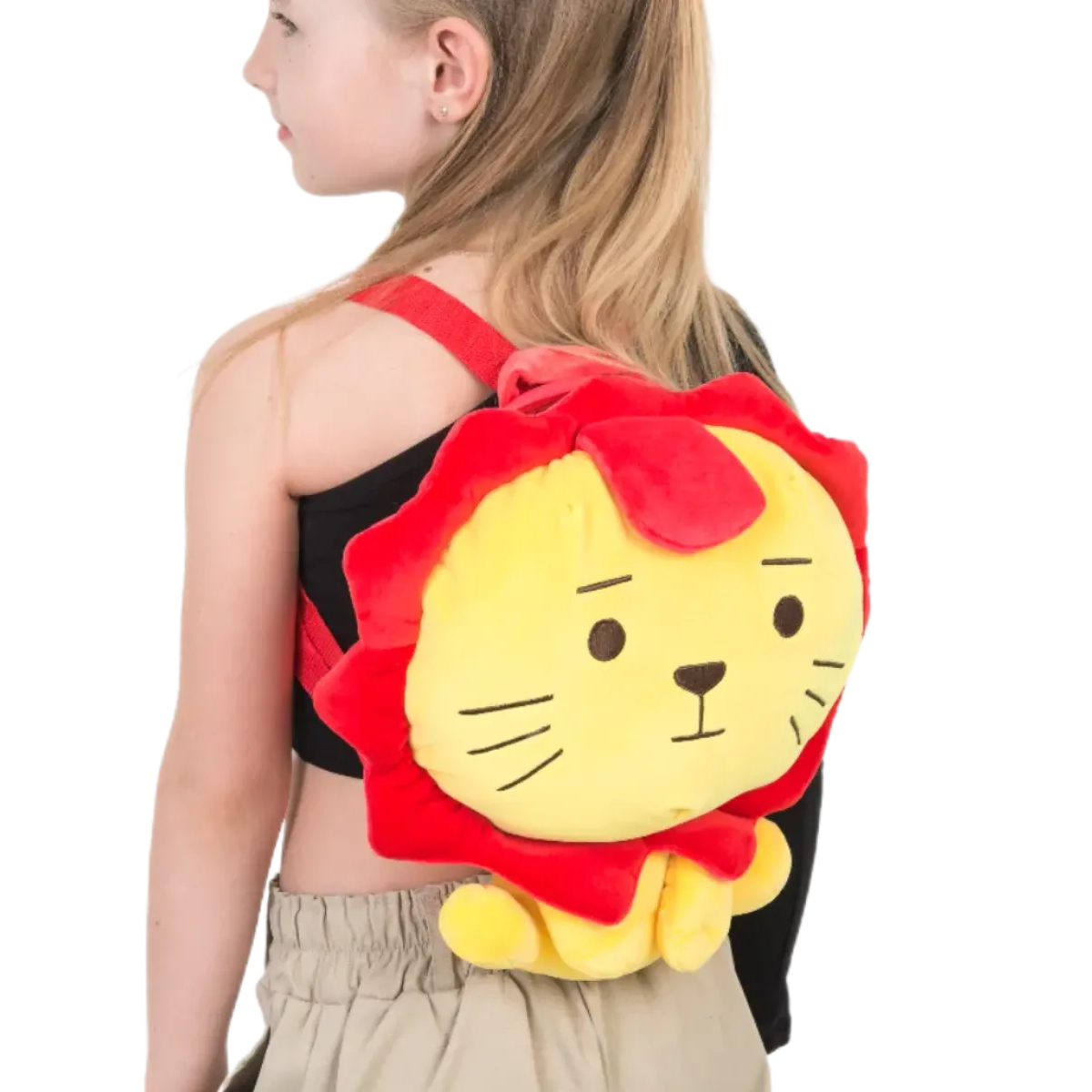 

Мягкая игрушка рюкзак RACOONGO Львенок желтый 38х25х12, BP-BAG-RACOONGO