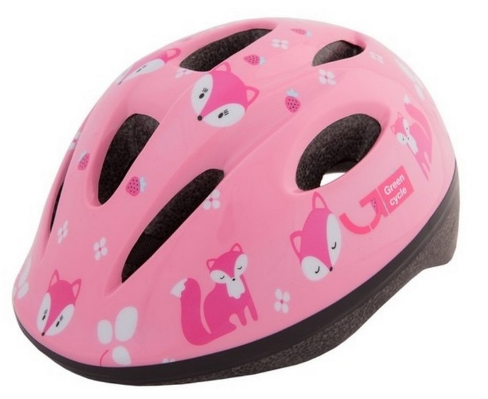 

Велошлем Green Cycle Foxy розовый/малиновый/белый 48-52