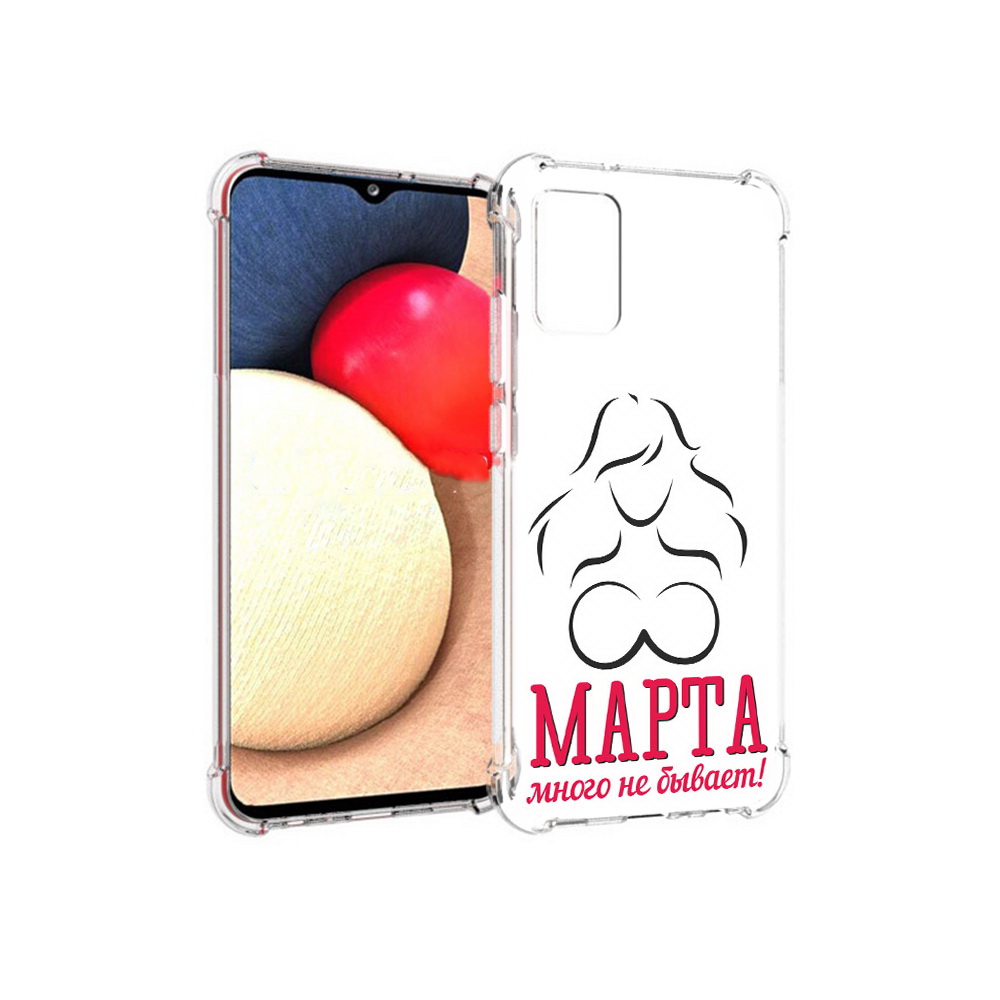 

Чехол MyPads Tocco для Samsung Galaxy A02s 8 марта много не бывает (PT156738.479.17), Прозрачный, Tocco