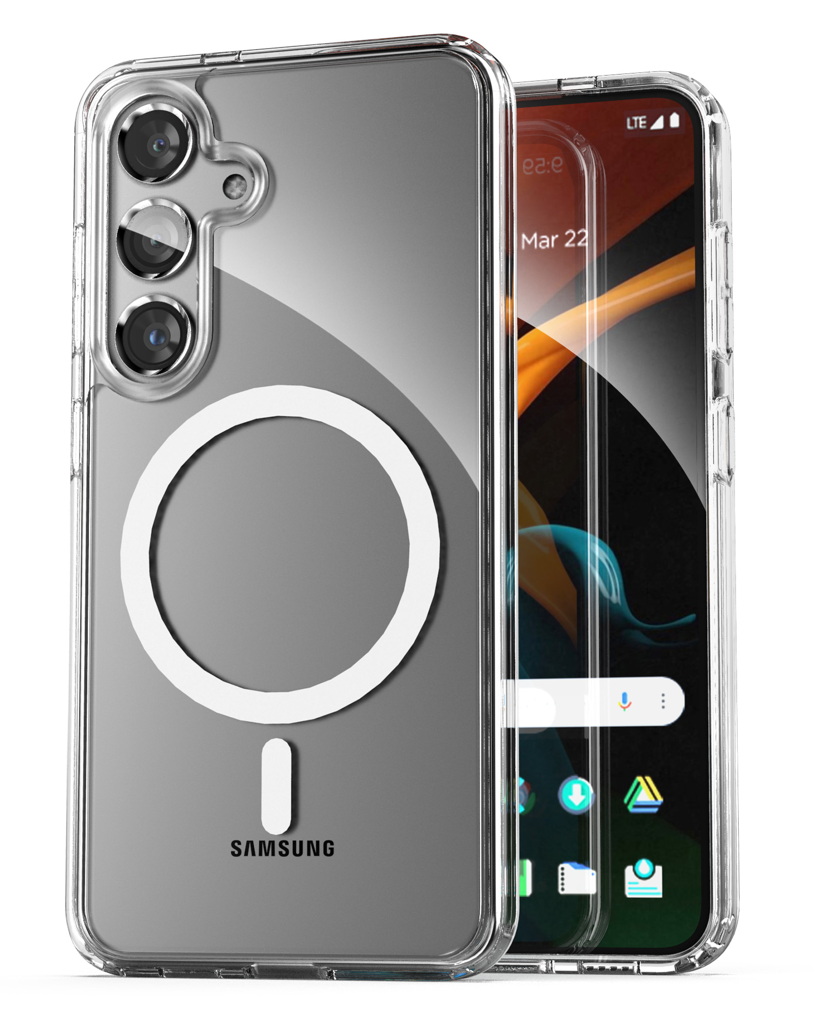 

Чехол для Samsung S24 Plus противоударный с поддержкой беспроводной зарядки, Прозрачный, Samsung S24 Plus