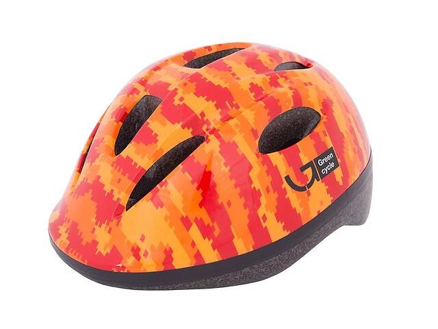 

Велошлем Green Cycle Pixel orange/red 50-54