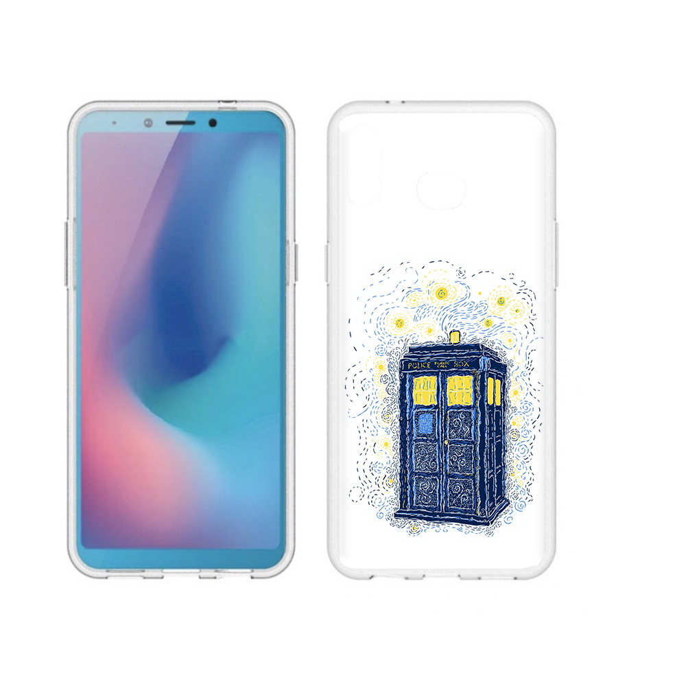 

Чехол MyPads Tocco для Samsung Galaxy A6s будка рисунок (PT123850.597.249), Прозрачный, Tocco