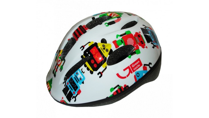 

Велошлем Green Cycle Robot white 48-52