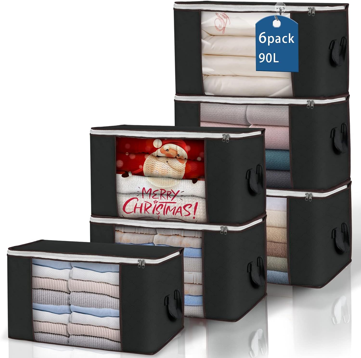 Кофр I Love our home для хранения вещей на молнии черный 35х60х40 см 850₽