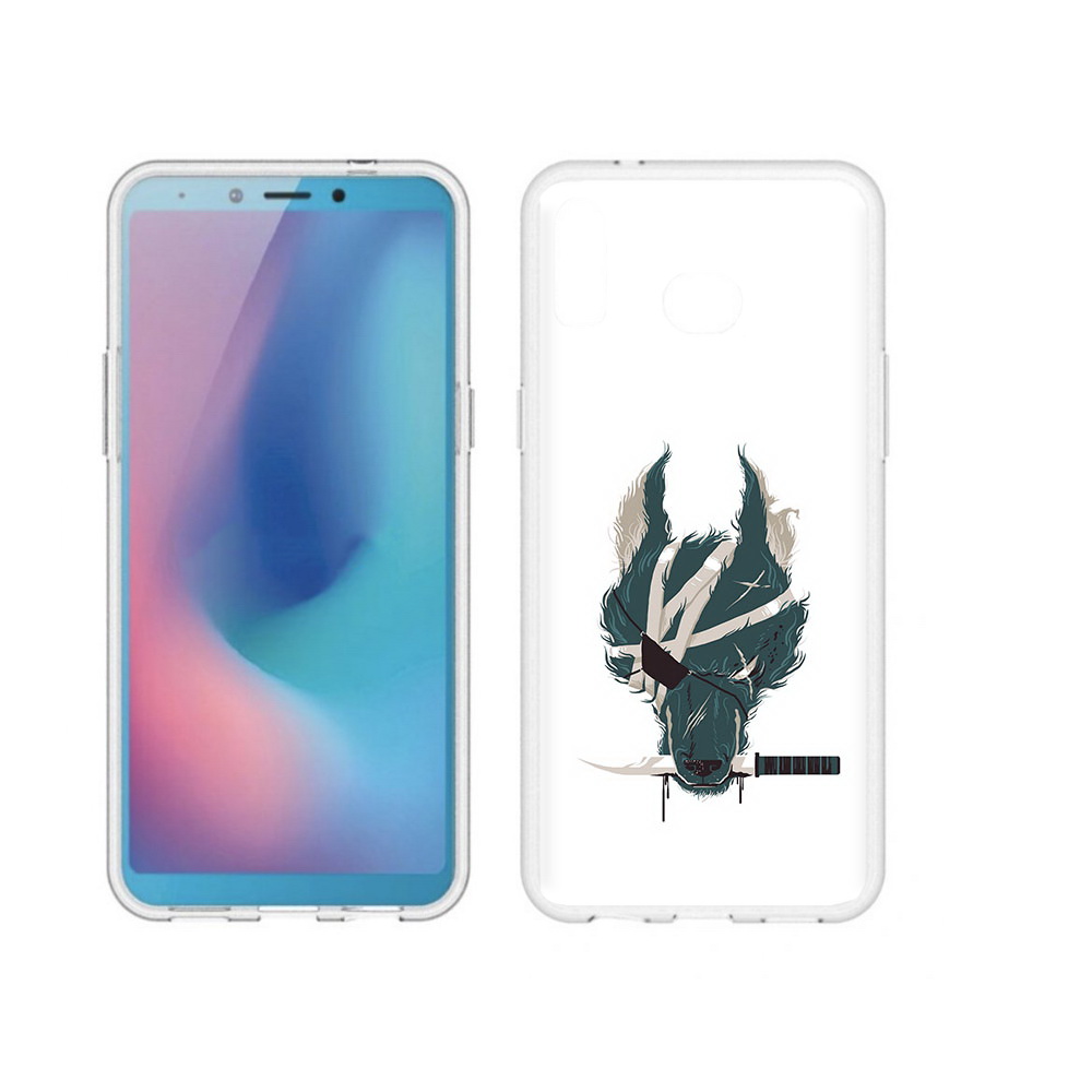 

Чехол MyPads Tocco для Samsung Galaxy A6s волк-разбойник (PT123850.597.271), Прозрачный, Tocco
