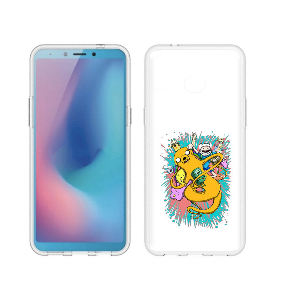 Чехол MyPads Tocco для Samsung Galaxy A6s время приключений рисунок (PT123850.597.276)