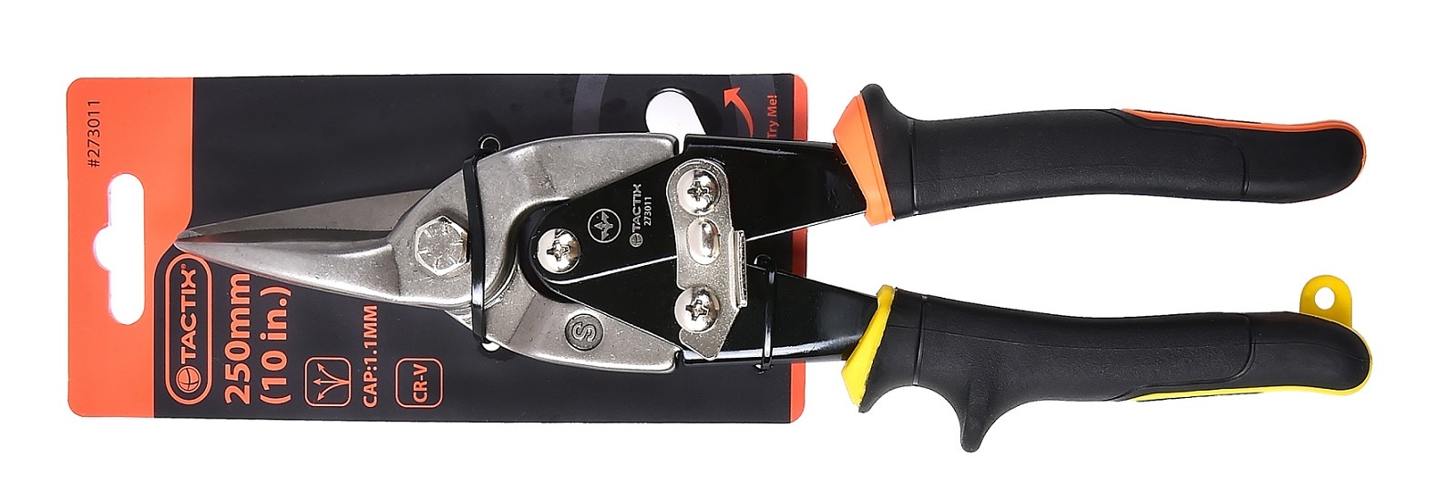 Ножницы по металлу TACTIX, 273011, рычажные, 250 мм прямой рез ручные рычажные ножницы stalex hs 10 372104