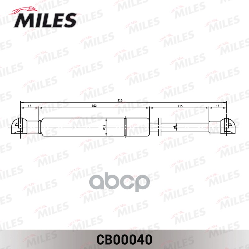 Упор Газовый Miles Cb00040 Volvo Xc90 1002- Амортизатор Капота Miles арт CB00040 1237₽