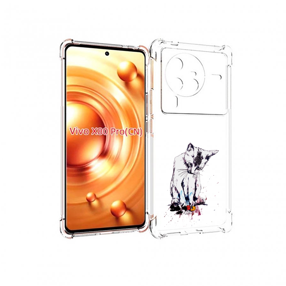 

Чехол MyPads кот и микки для Vivo X80 PRO, Прозрачный, Tocco