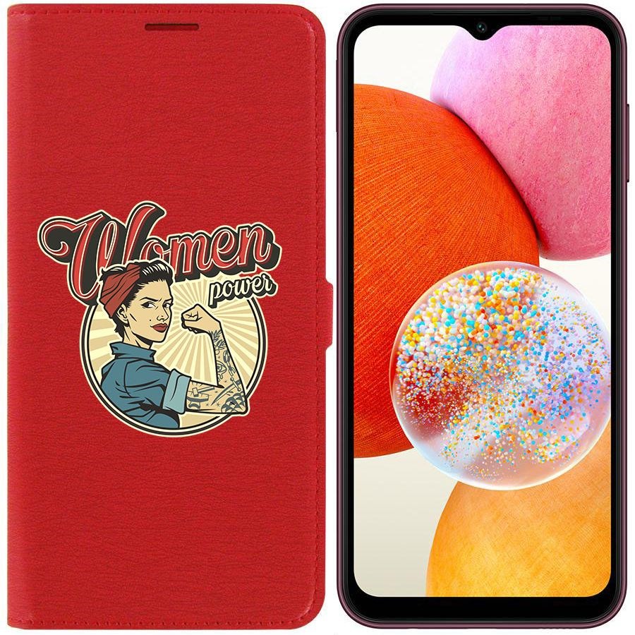 

Чехол-книжка Krutoff Eco Book для Samsung Galaxy A14 4G (A145) Women Power (красный)