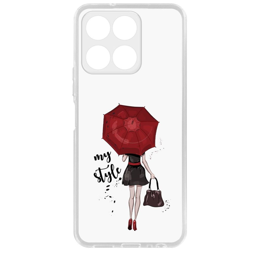 

Чехол-накладка Krutoff Clear Case Мой стиль для Honor X6a, Прозрачный