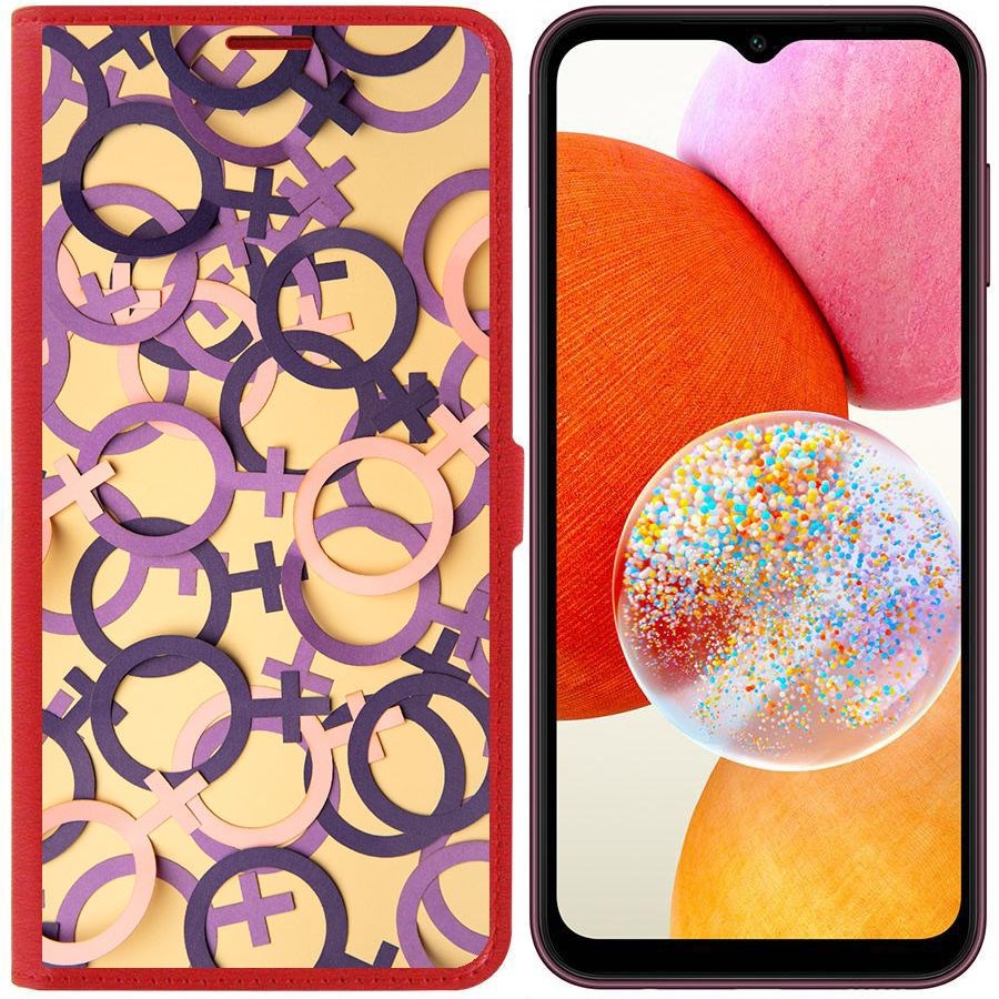 

Чехол-книжка Krutoff Eco Book для Samsung Galaxy A14 4G (A145) Женское начало (красный)