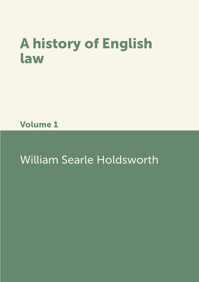 

A history of English law