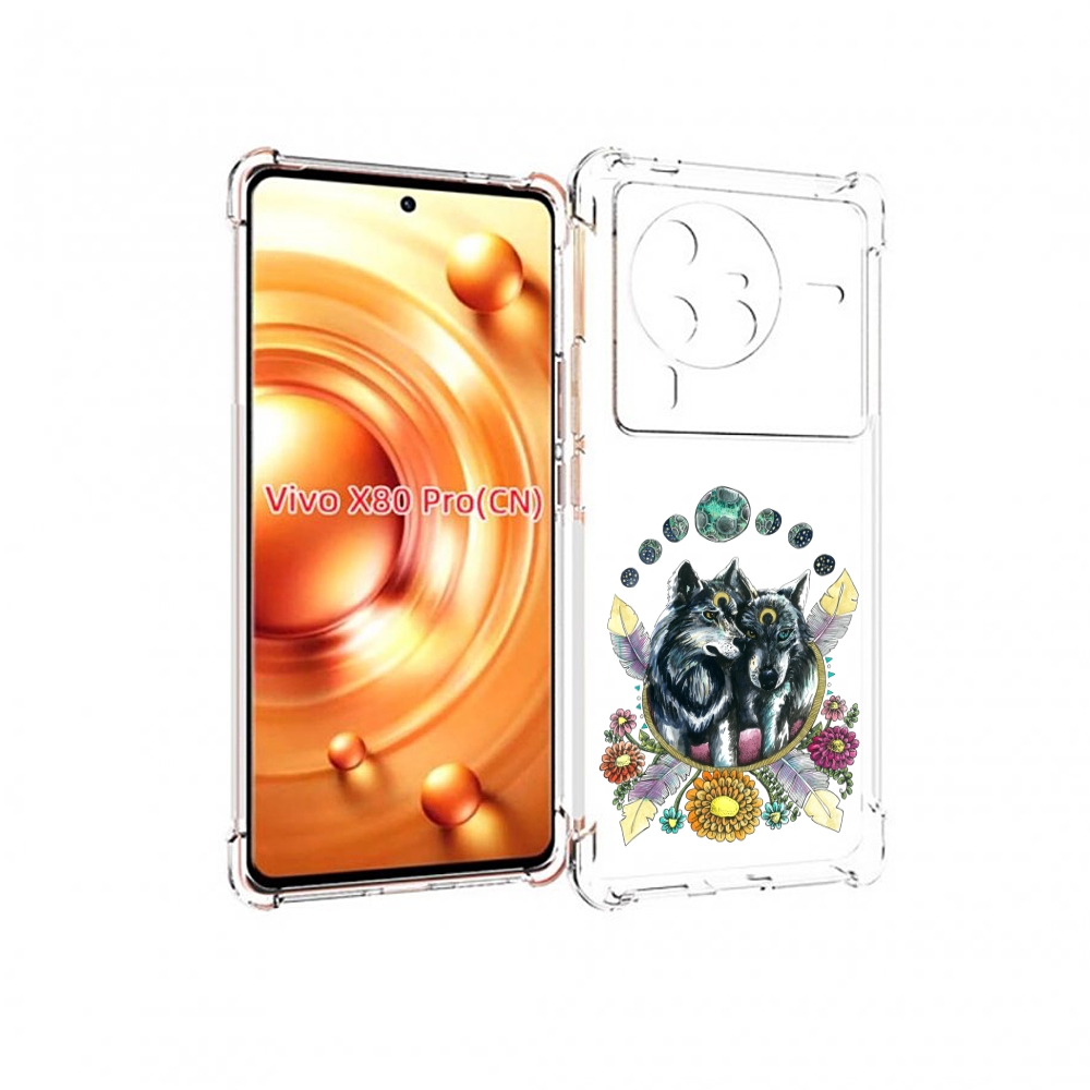 

Чехол MyPads красивые волки абстракция для Vivo X80 Pro, Прозрачный, Tocco