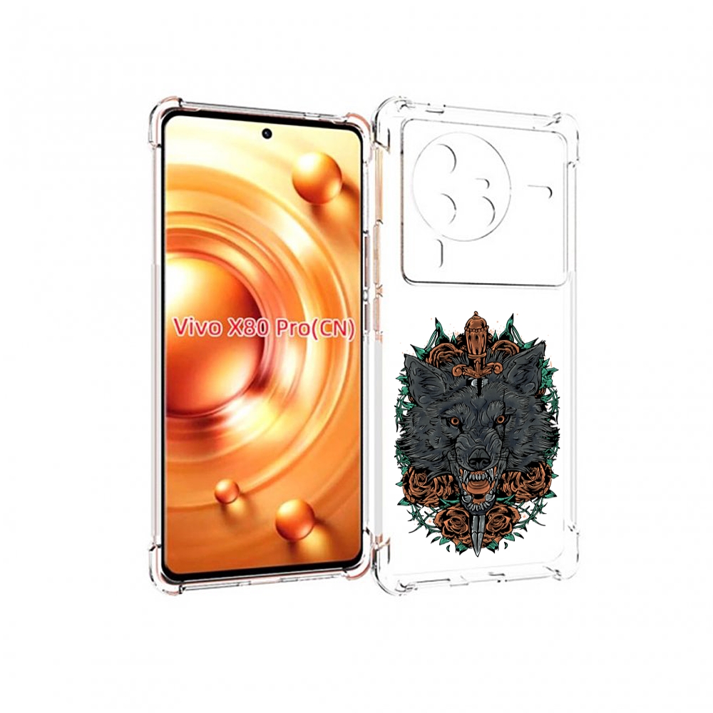 

Чехол MyPads красивый злой волк для Vivo X80 PRO, Прозрачный, Tocco