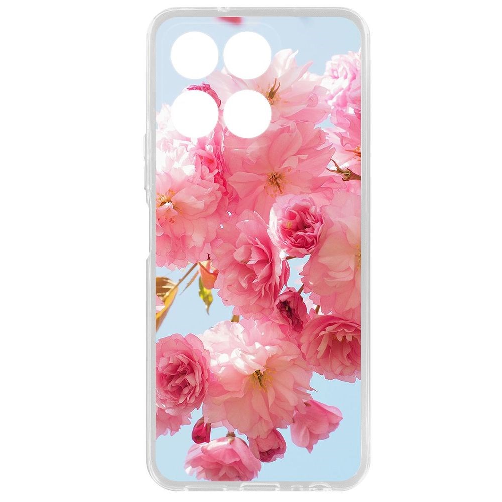

Чехол-накладка Krutoff Clear Case Сакура для Honor X6a