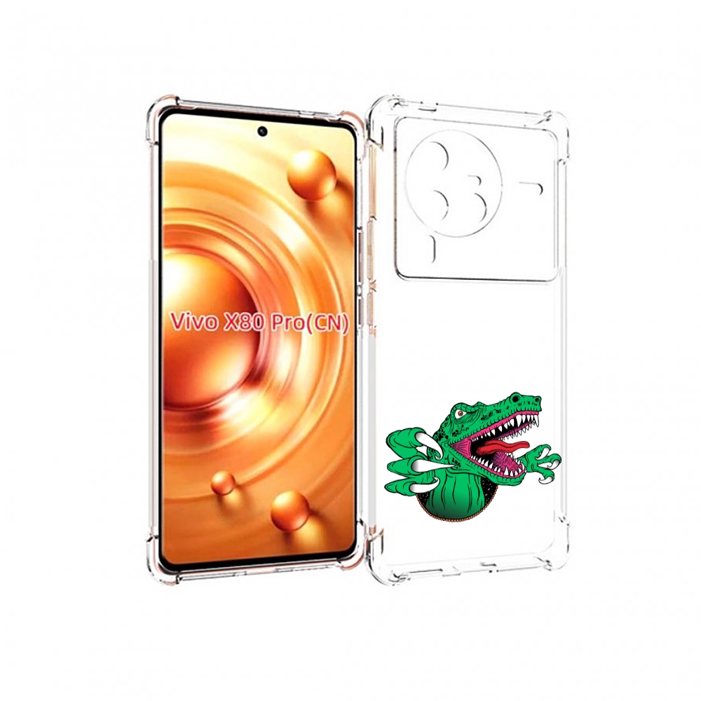 

Чехол MyPads крокодил для Vivo X80 Pro, Прозрачный, Tocco