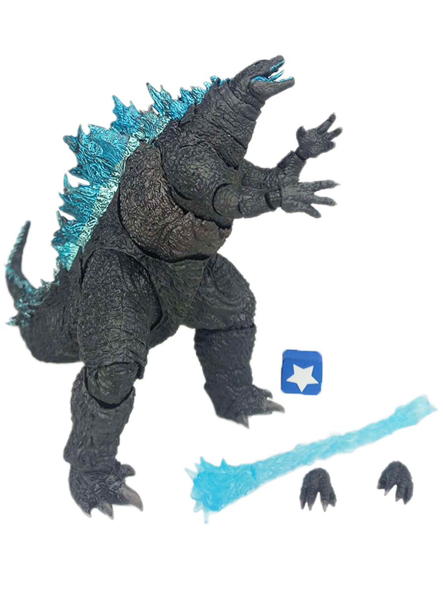 

Фигурка StarFriend Годзилла с лучом Godzilla 2021 сменные кисти подвижная 28х16 см, Годзилла с лучом Godzilla 2021