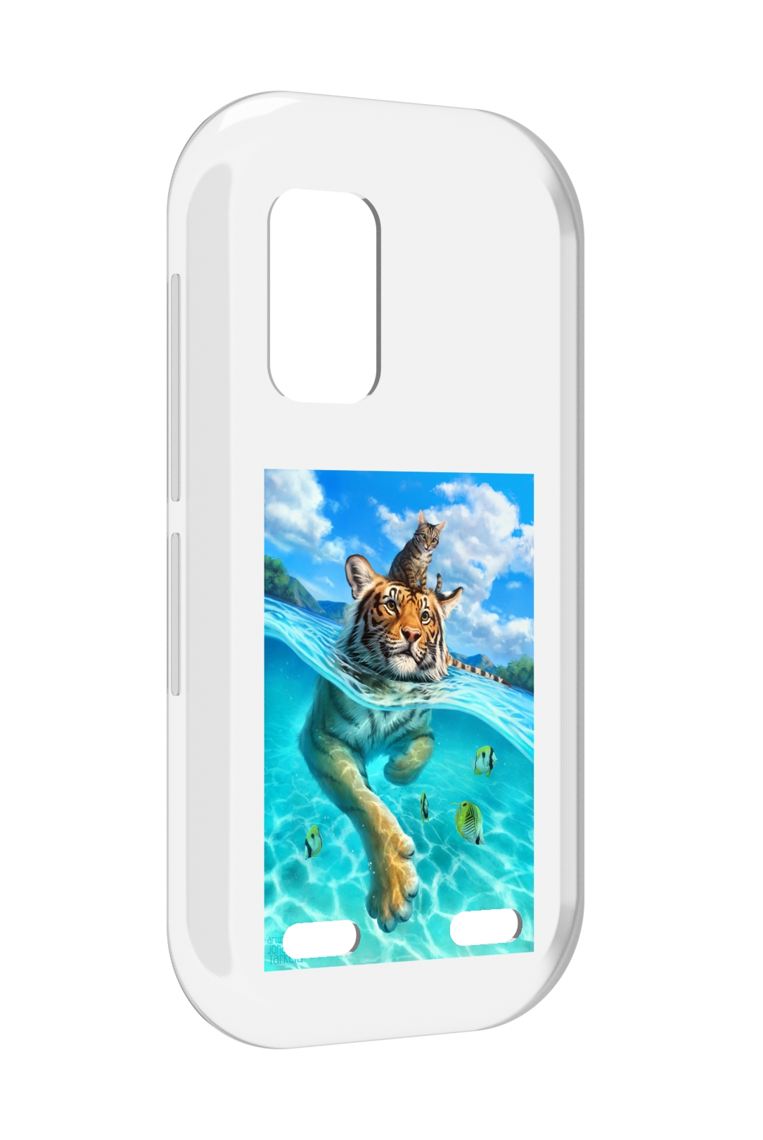 

Чехол MyPads Кот-на-тигре для UleFone Armor X10 / X10 Pro, Прозрачный, Tocco