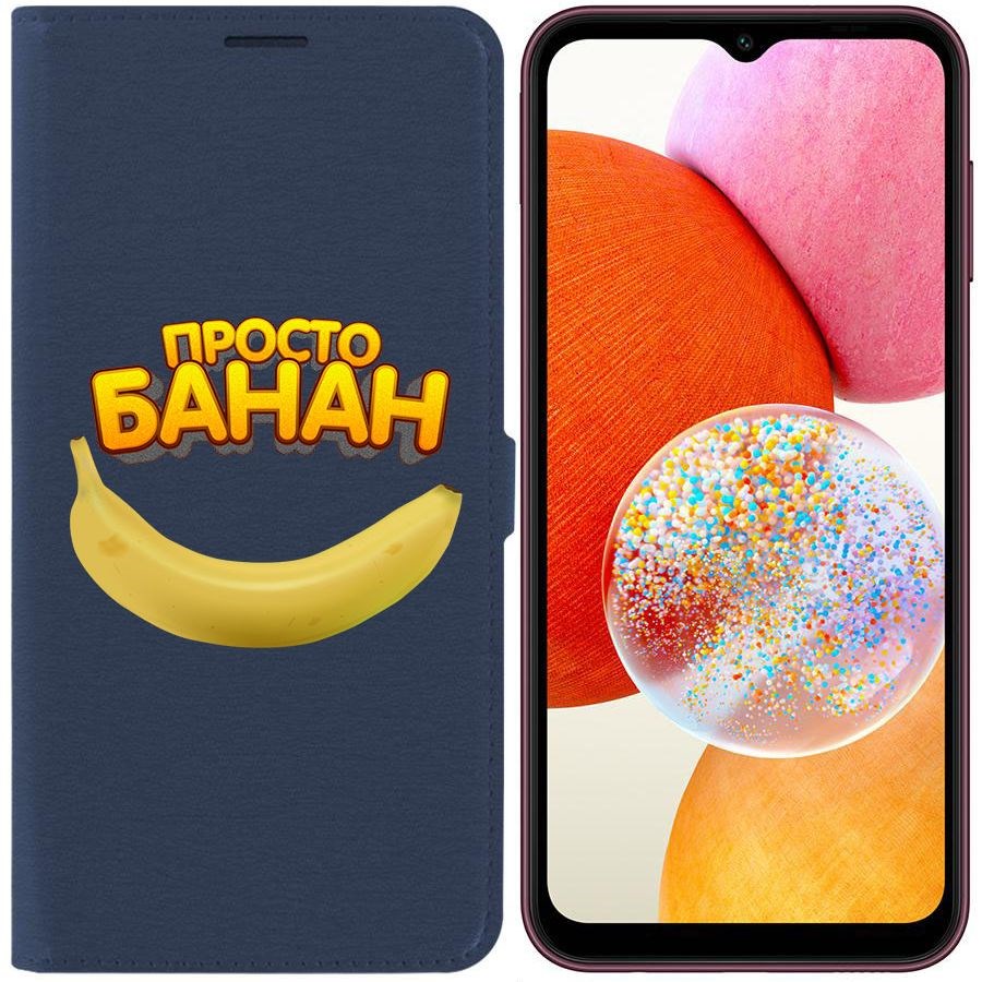 

Чехол-книжка Krutoff Eco Book для Samsung Galaxy A14 4G (A145) Банан (синий)
