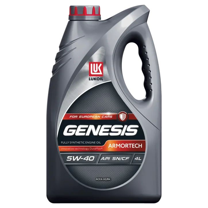 фото Масло моторное лукойл genesis armortech 5w-40 синтетическое 4 л 3148675 lukoil