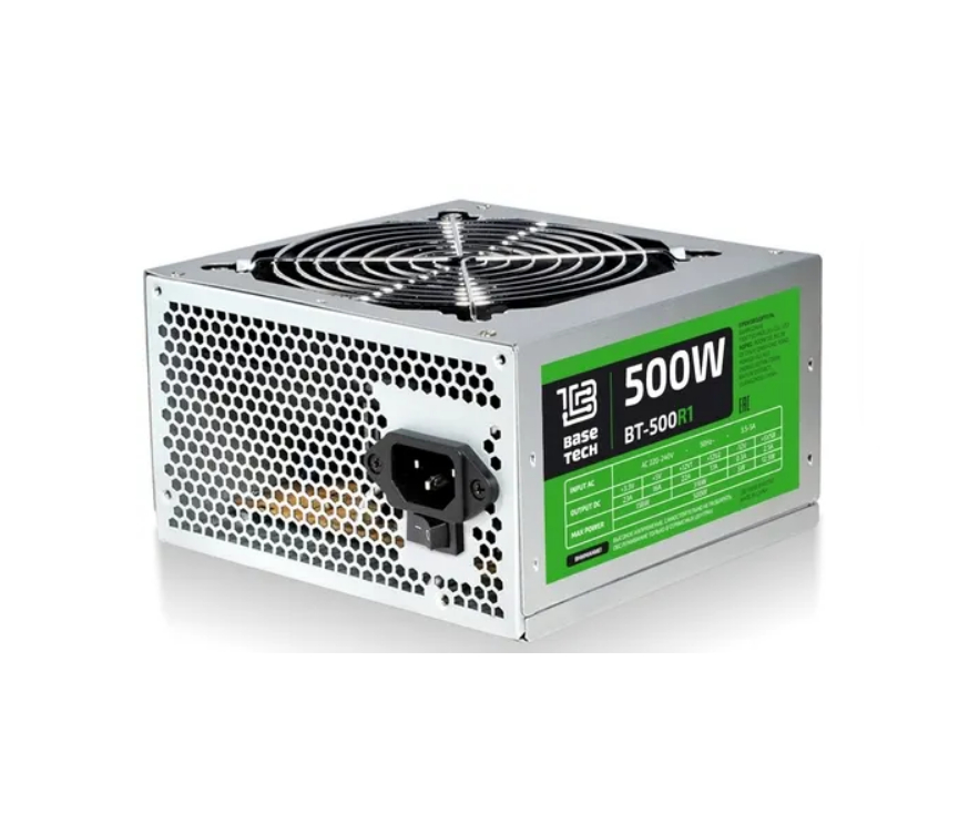 

Блок питания BaseTech BT-500R1 500Вт, Серебристый