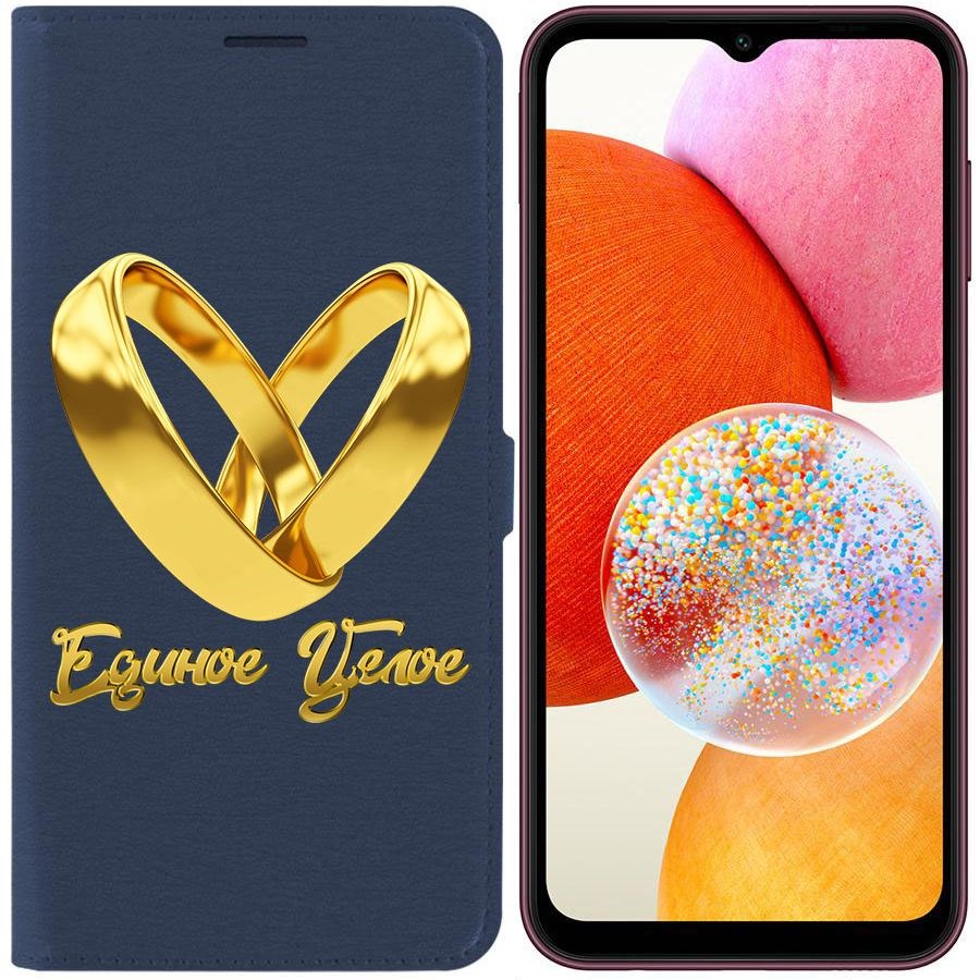 

Чехол-книжка Krutoff Eco Book для Samsung Galaxy A14 4G (A145) Единое целое (синий)