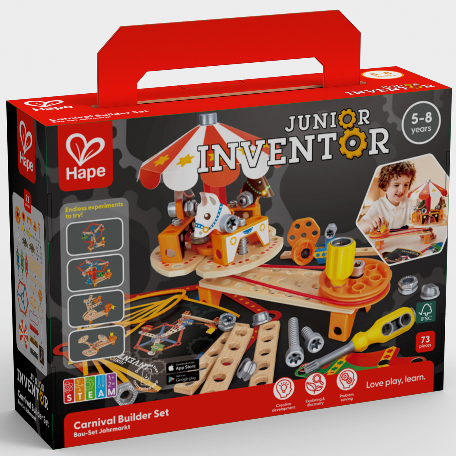 Детский конструктор Hape Фантазия карусели E3040 HP 73 дет 5661₽