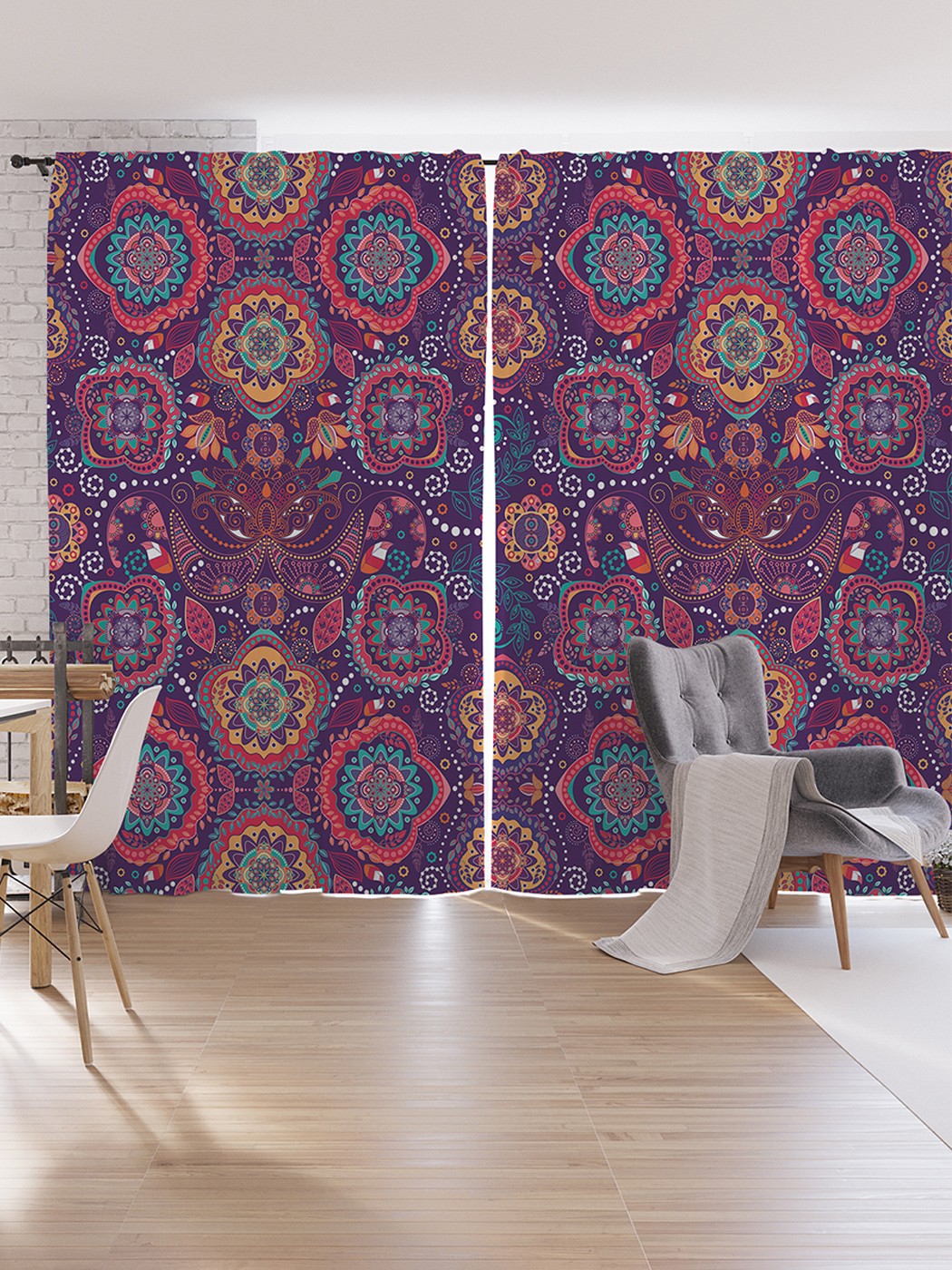 

Шторы под лён JoyArty "Композиция желаний", серия Oxford DeLux, 340х265 см, Композиция желаний