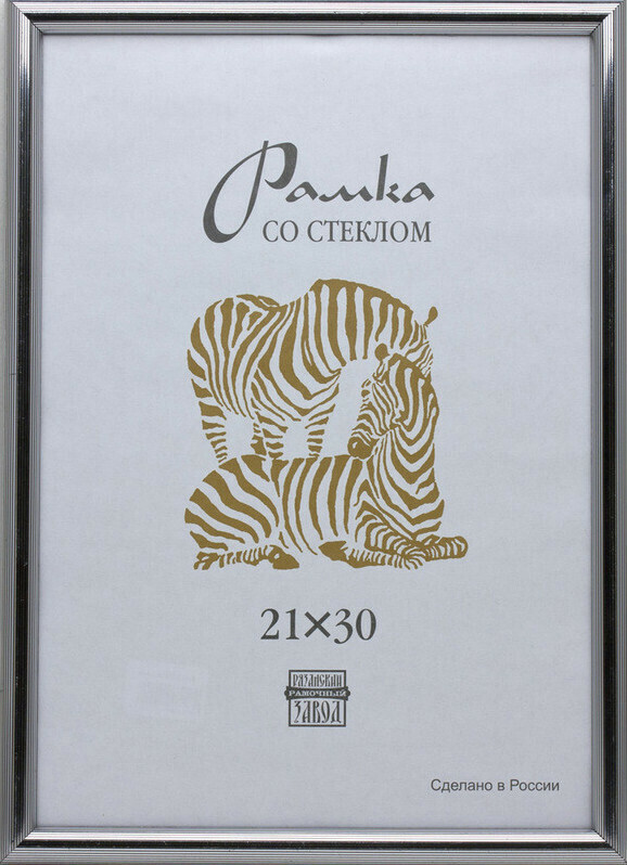 

Рамка пластиковая Зебра А4, 513 (серебро)