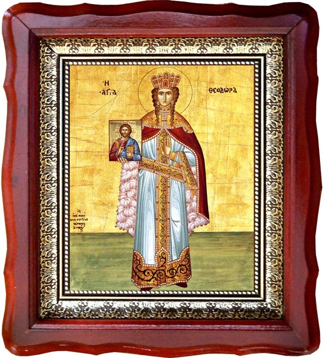 

Феодора (Теодора) Греческая праведная царица. Икона на холсте.