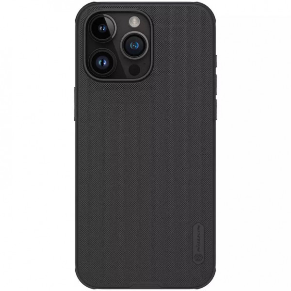 

Пластиковый чехол Nillkin Super Frosted Shield Magnetic для iPhone 15 Pro Max, черный, Super Frosted Shield Magnetic