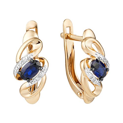 

Серьги из золота Ювелирные традиции С-4569, сапфир, С-4569