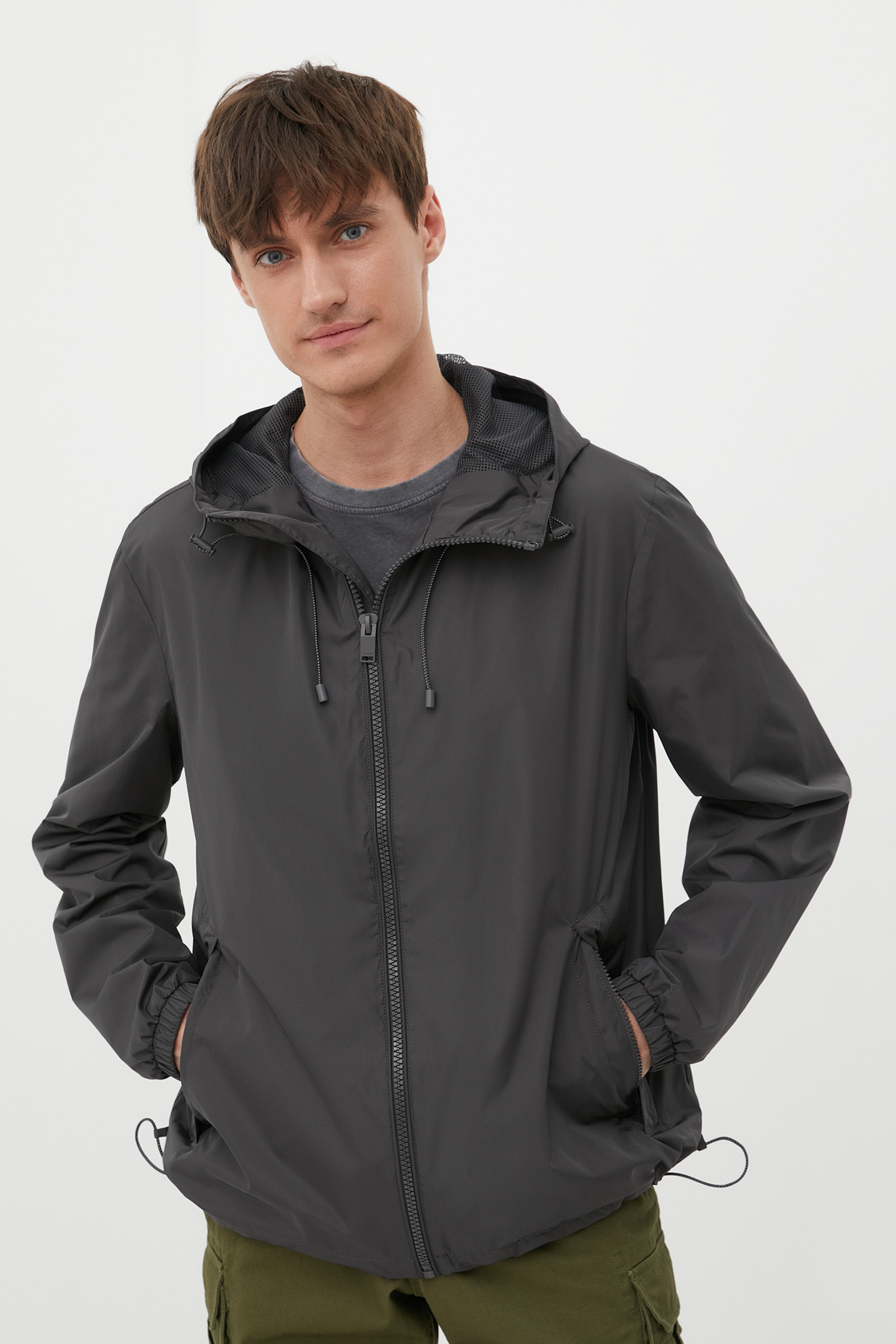 

Ветровка мужская Finn Flare BAS-20043 серая S, BAS-20043